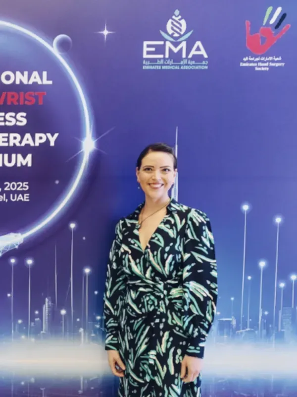 Ms Michelle Razo at the International Hand & Wrist Congress and Hand Therapy Symposium, Dubai 2025
